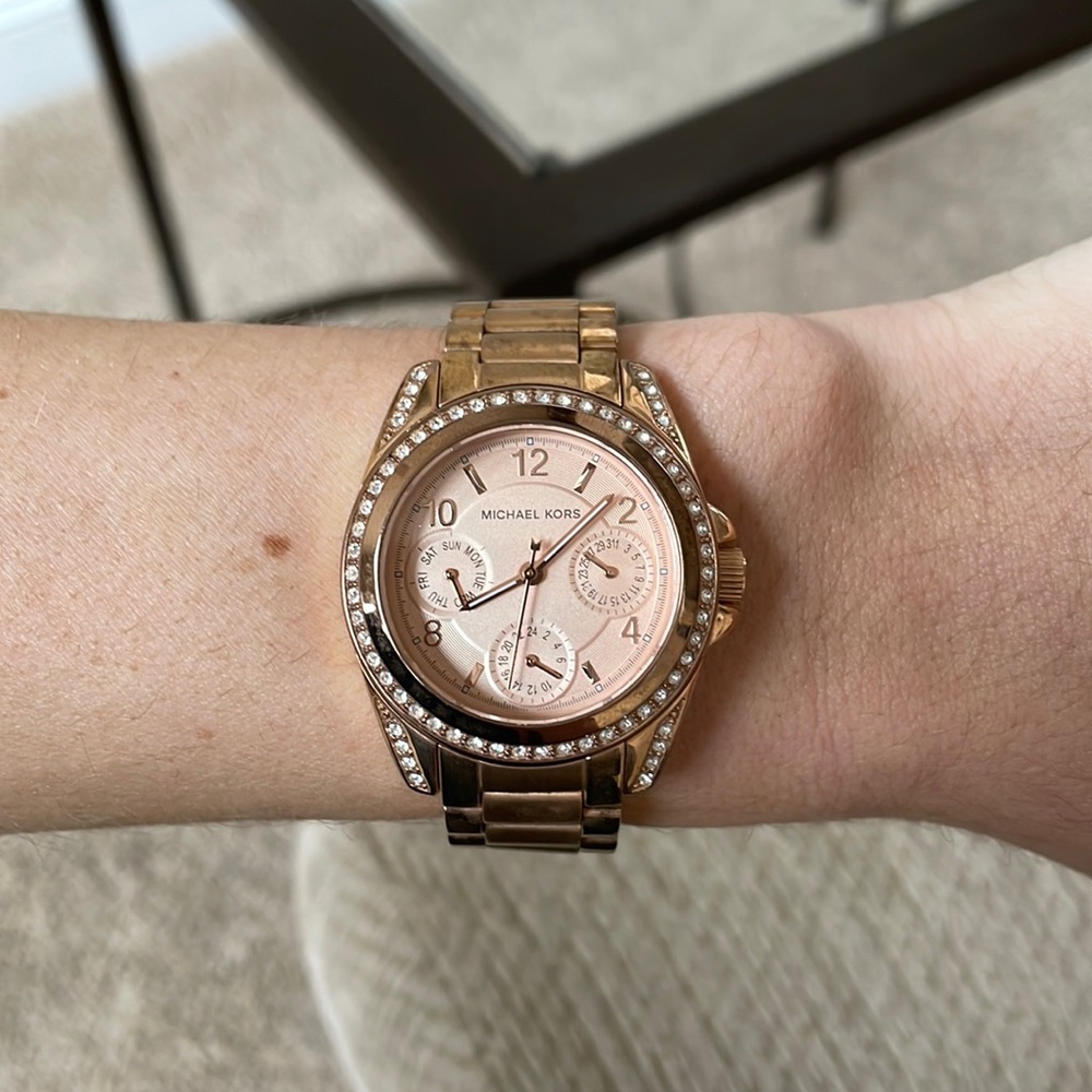 Michael Kors rose-gold tone watch